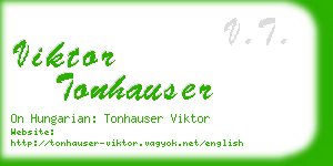 viktor tonhauser business card